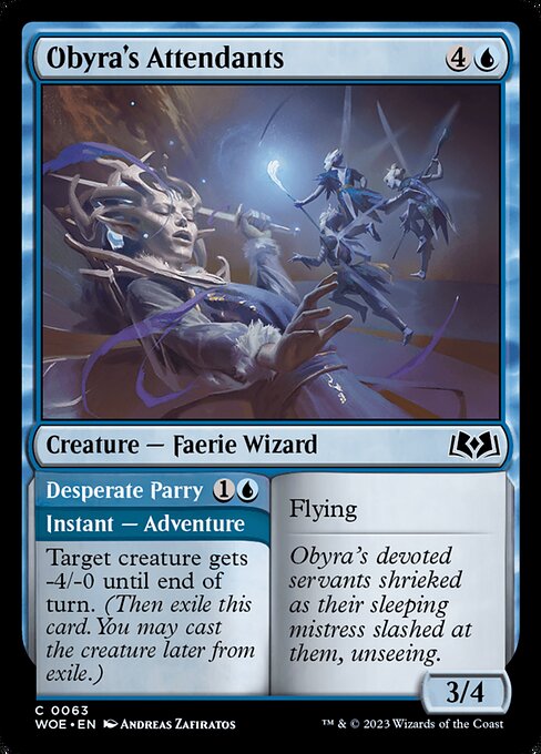 Obyra's Attendants // Desperate Parry (Wilds of Eldraine)
