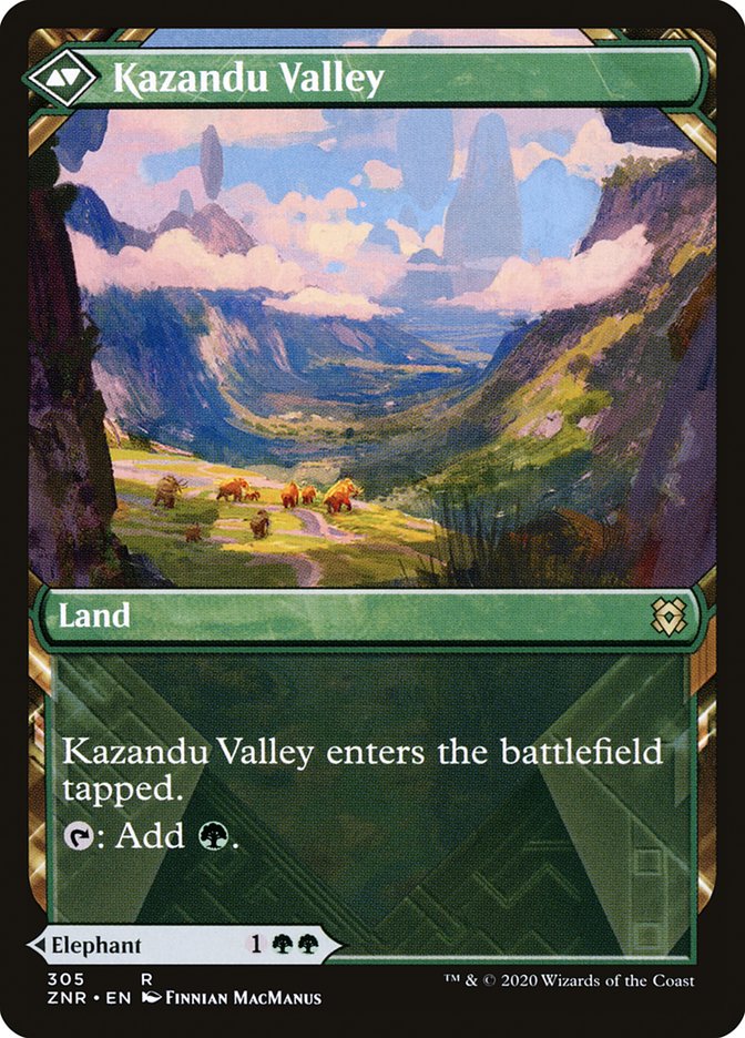 Kazandu Mammoth // Kazandu Valley (Zendikar Rising)
