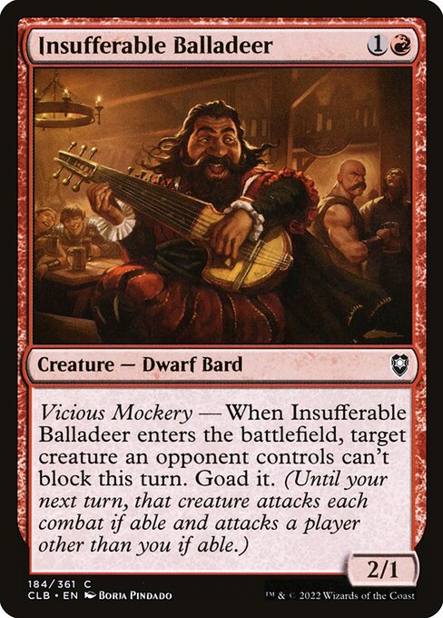 Insufferable Balladeer (Commander Legends: Battle for Baldur's Gate)
