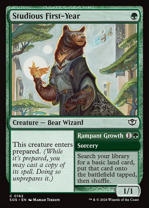 Studious First-Year // Rampant Growth (Secrets of Strixhaven)