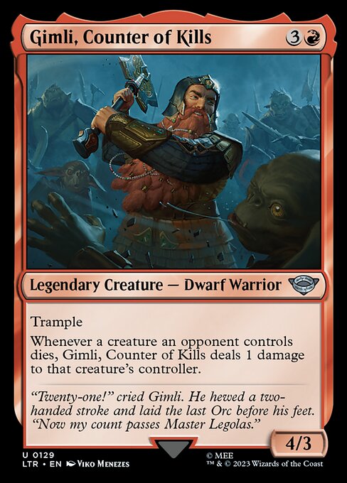 Gimli, Counter of Kills (The Lord of the Rings: Tales of Middle-earth)