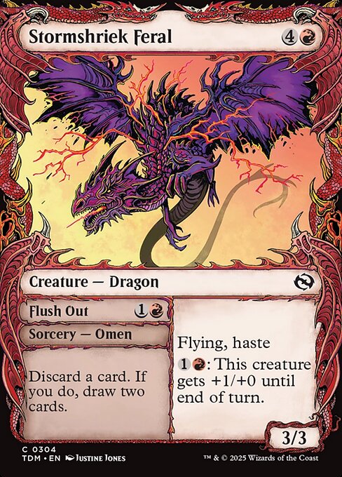 Stormshriek Feral // Flush Out (Tarkir: Dragonstorm)