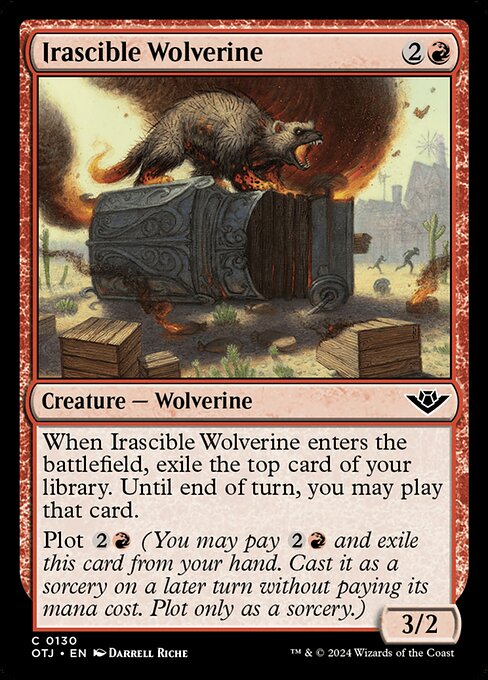 Irascible Wolverine (Outlaws of Thunder Junction)