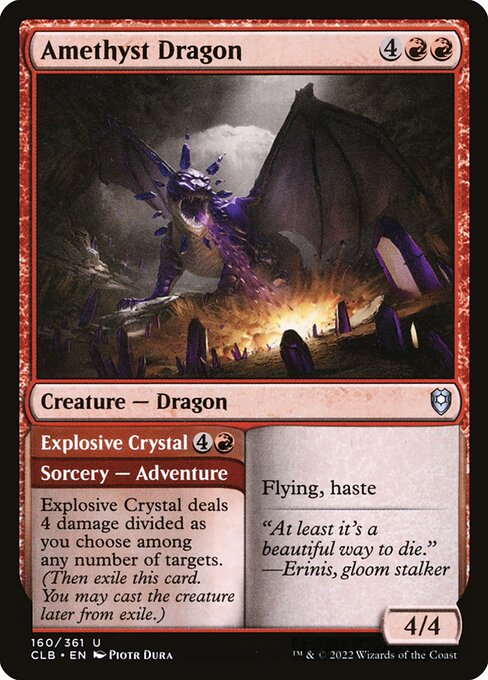 Amethyst Dragon // Explosive Crystal (Commander Legends: Battle for Baldur's Gate)