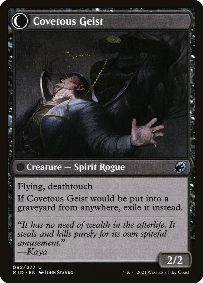 Covert Cutpurse // Covetous Geist (Innistrad: Midnight Hunt)