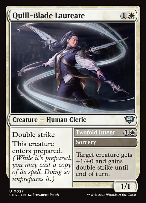 Quill-Blade Laureate // Twofold Intent (Secrets of Strixhaven)