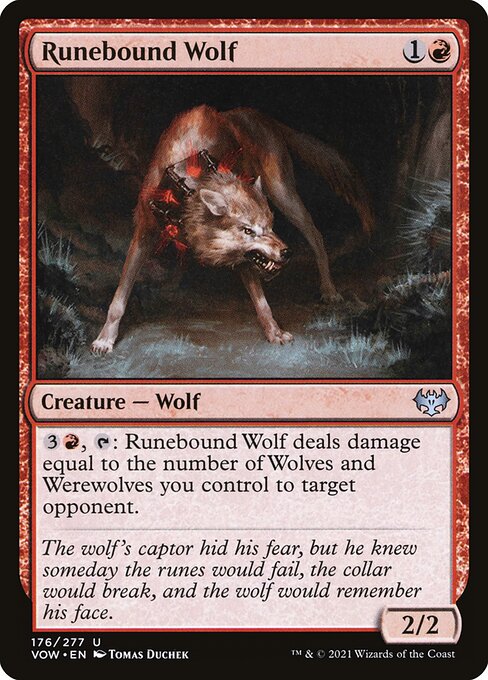 Runebound Wolf (Innistrad: Crimson Vow)