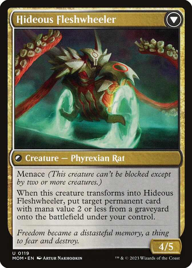 Nezumi Freewheeler // Hideous Fleshwheeler (March of the Machine)