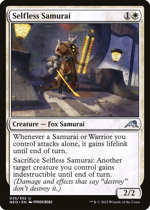 Selfless Samurai (Kamigawa: Neon Dynasty)