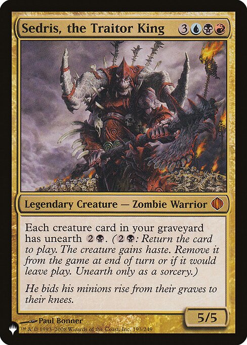 Sedris, the Traitor King (The List)