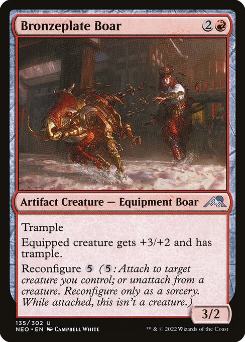 Bronzeplate Boar (Kamigawa: Neon Dynasty)