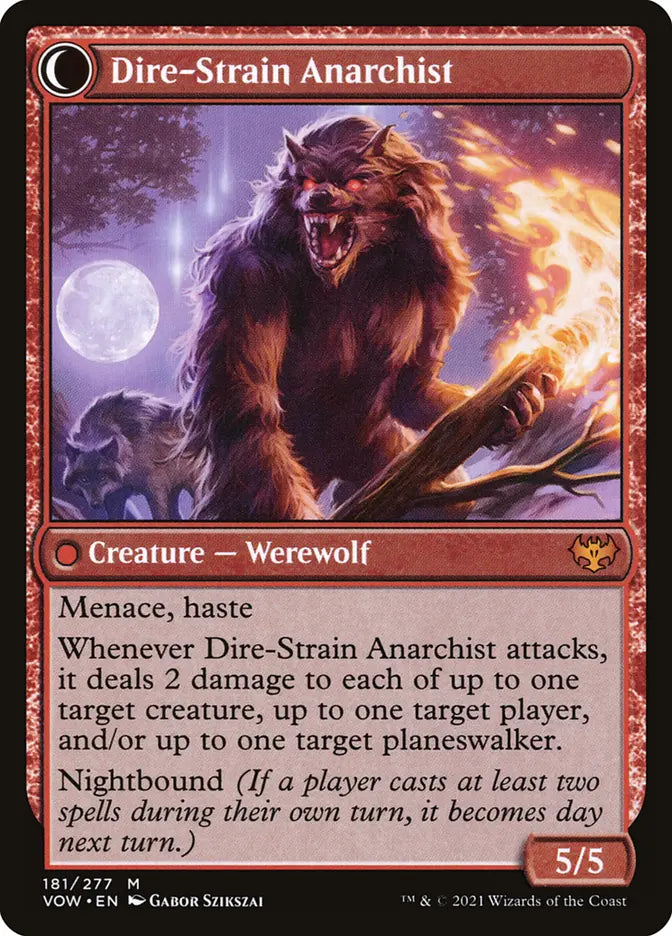 Volatile Arsonist // Dire-Strain Anarchist (Innistrad: Crimson Vow)