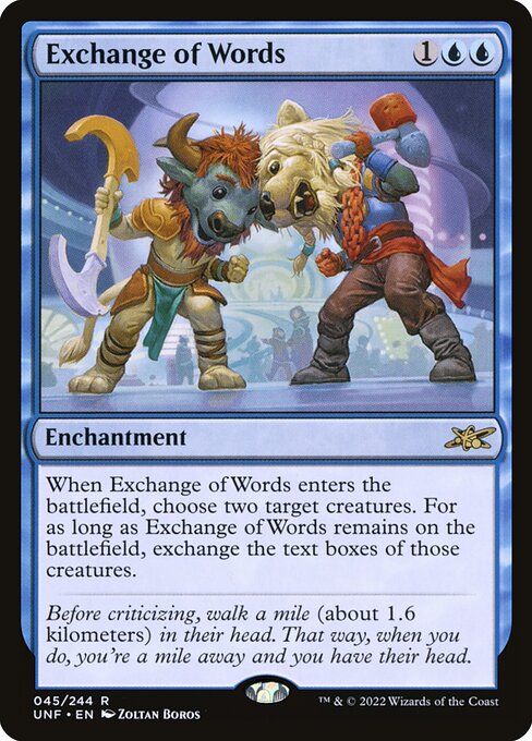 Exchange of Words (Unfinity)