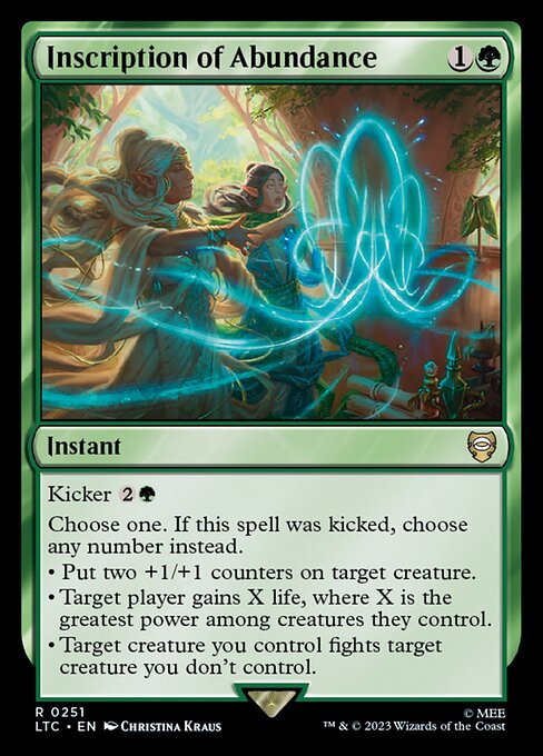 Inscription of Abundance (Tales of Middle-earth Commander)