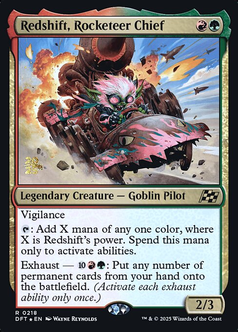 Redshift, Rocketeer Chief (Aetherdrift Promos)