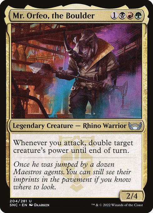 Mr. Orfeo, the Boulder (Streets of New Capenna)