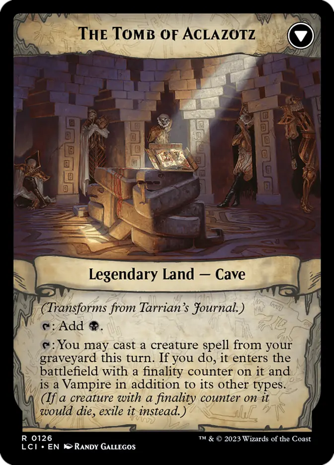 Tarrian's Journal // The Tomb of Aclazotz (The Lost Caverns of Ixalan)