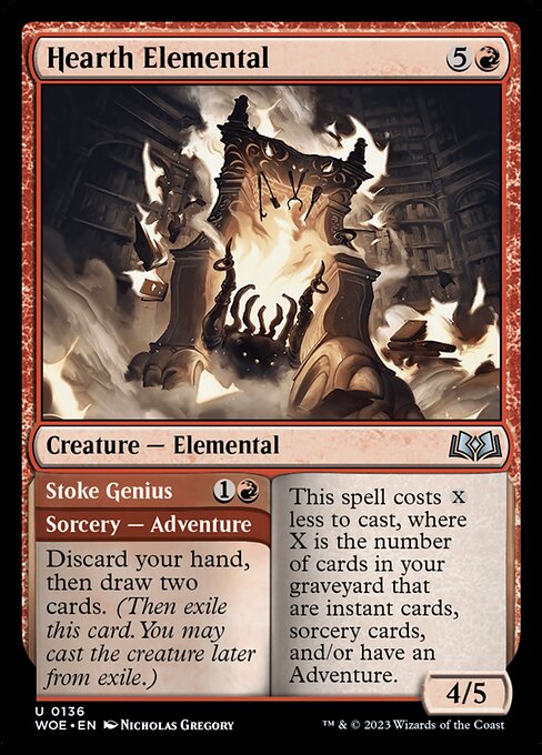 Hearth Elemental // Stoke Genius (Wilds of Eldraine)