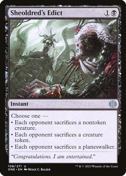Sheoldred's Edict (Phyrexia: All Will Be One)