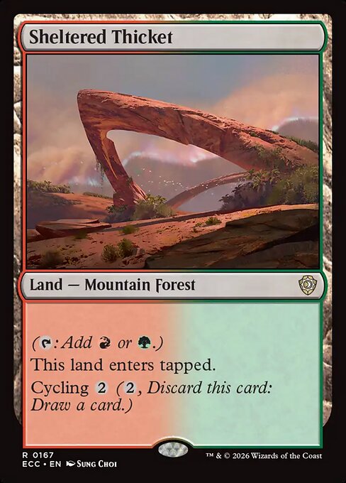 Sheltered Thicket (Lorwyn Eclipsed Commander)