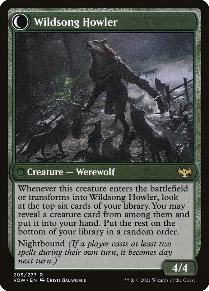 Howlpack Piper // Wildsong Howler (Innistrad: Crimson Vow)