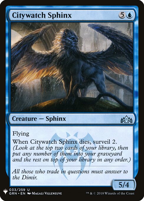 Citywatch Sphinx (The List)