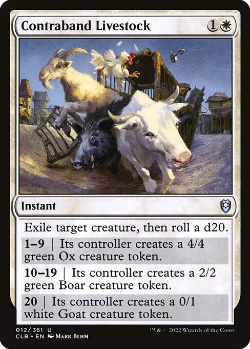 Contraband Livestock (Commander Legends: Battle for Baldur's Gate)