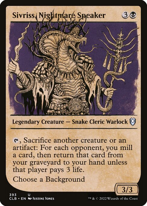 Sivriss, Nightmare Speaker (Commander Legends: Battle for Baldur's Gate)