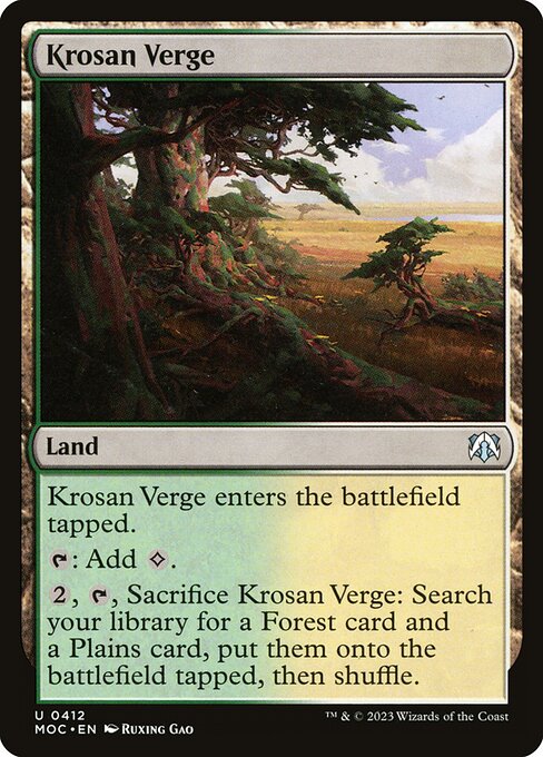 Krosan Verge (March of the Machine Commander)