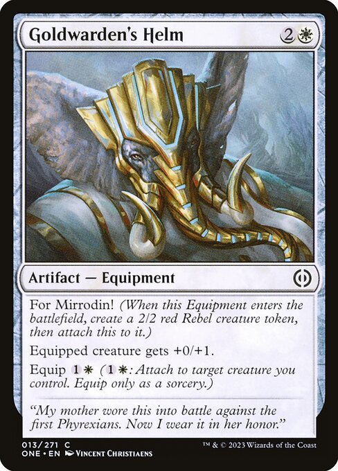 Goldwarden's Helm (Phyrexia: All Will Be One)