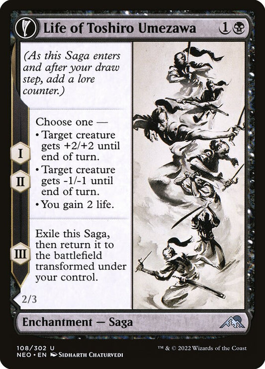 Life of Toshiro Umezawa // Memory of Toshiro (Kamigawa: Neon Dynasty)