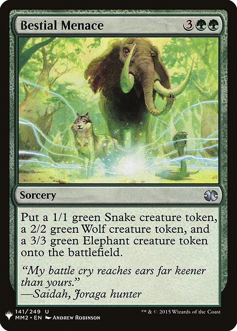Bestial Menace (The List)