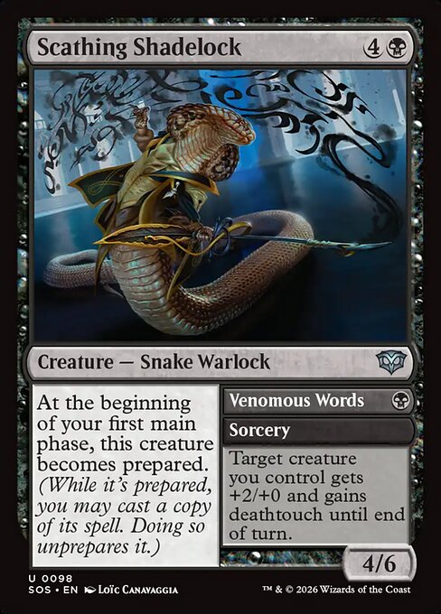 Scathing Shadelock // Venomous Words (Secrets of Strixhaven)