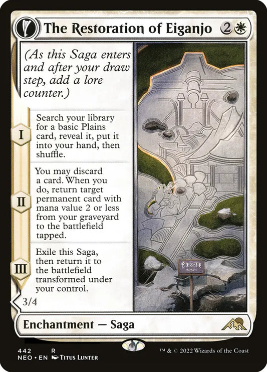 The Restoration of Eiganjo // Architect of Restoration (Kamigawa: Neon Dynasty)