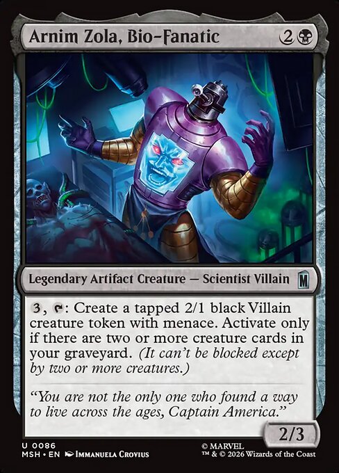 Arnim Zola, Bio-Fanatic (Marvel Super Heroes)