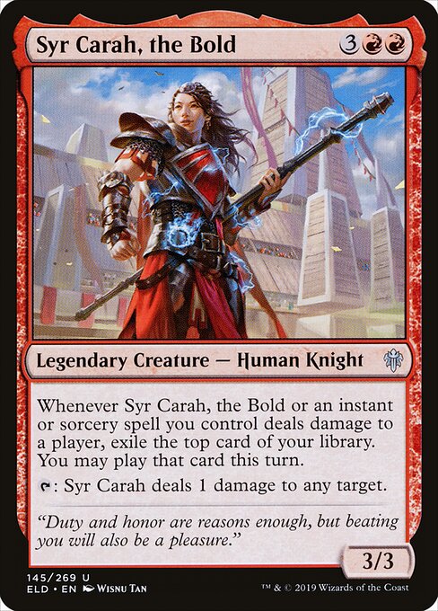 Syr Carah, the Bold (Throne of Eldraine)