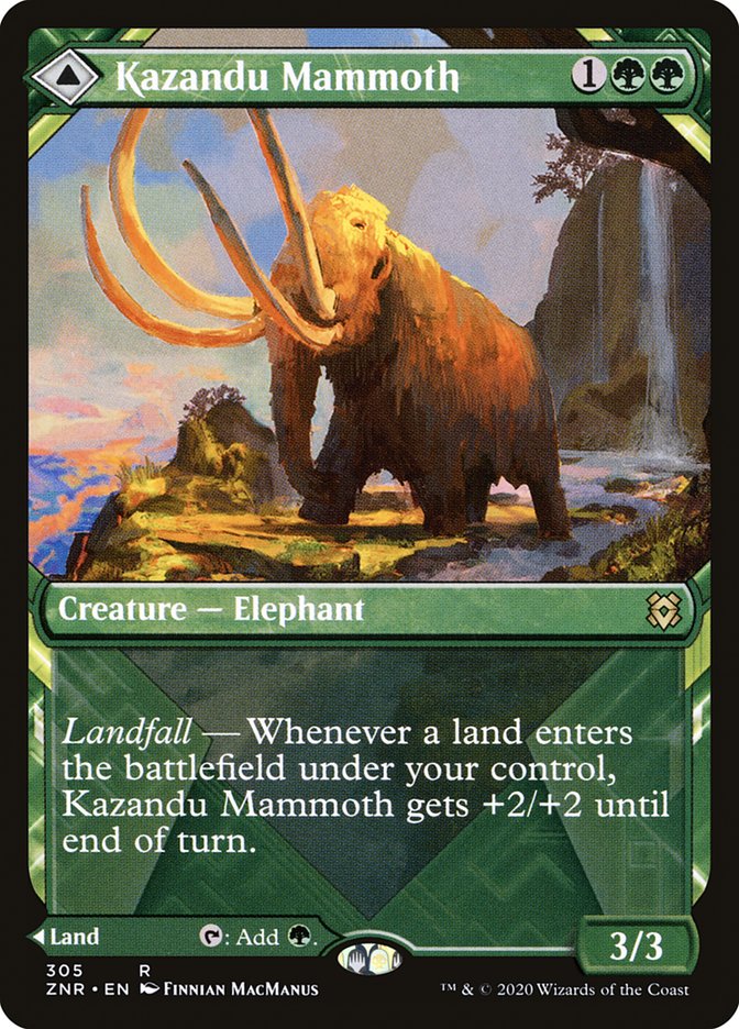 Kazandu Mammoth // Kazandu Valley (Zendikar Rising)