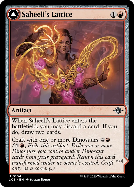 Saheeli's Lattice // Mastercraft Raptor (The Lost Caverns of Ixalan)