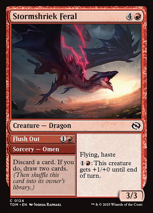 Stormshriek Feral // Flush Out (Tarkir: Dragonstorm)