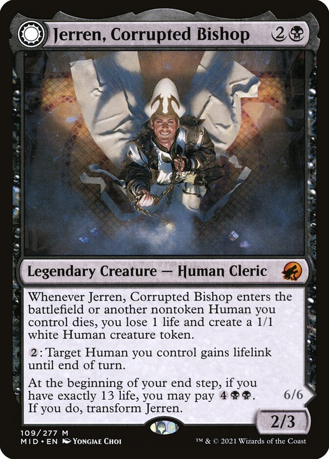 Jerren, Corrupted Bishop // Ormendahl, the Corrupter (Innistrad: Midnight Hunt)