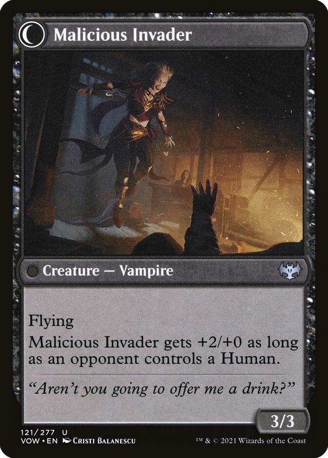 Innocent Traveler // Malicious Invader (Innistrad: Crimson Vow)
