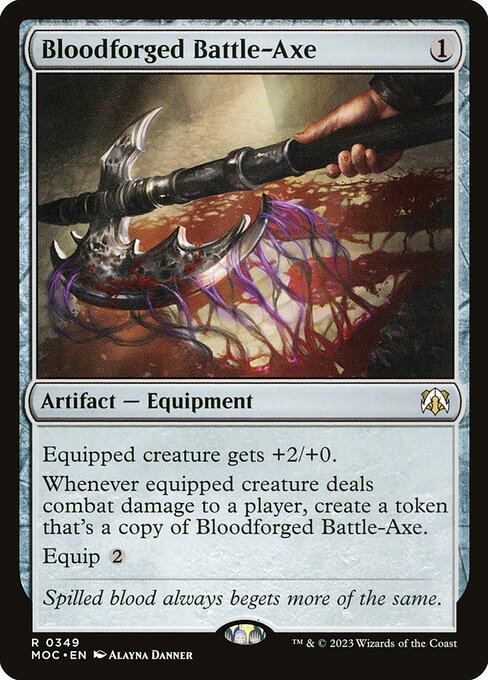 Bloodforged Battle-Axe (March of the Machine Commander)