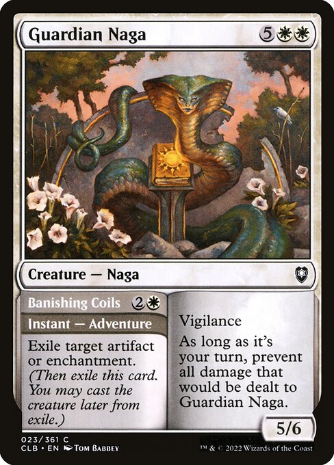 Guardian Naga // Banishing Coils (Commander Legends: Battle for Baldur's Gate)