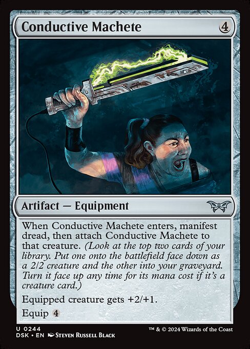 Conductive Machete (Duskmourn: House of Horror)