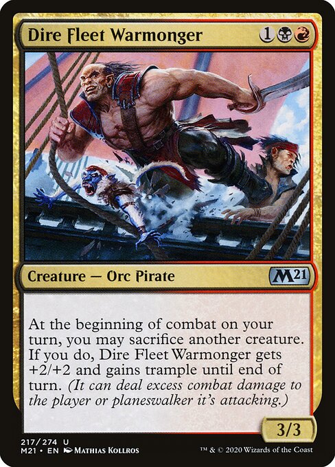 Dire Fleet Warmonger (Core Set 2021)