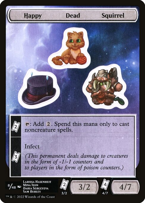 Happy Dead Squirrel (Unfinity Sticker Sheets)