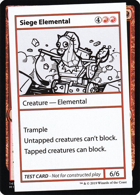 Siege Elemental (Mystery Booster Playtest Cards 2021)