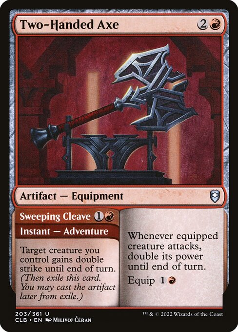 Two-Handed Axe // Sweeping Cleave (Commander Legends: Battle for Baldur's Gate)