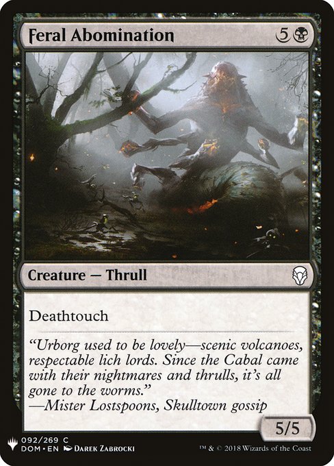 Feral Abomination (The List)