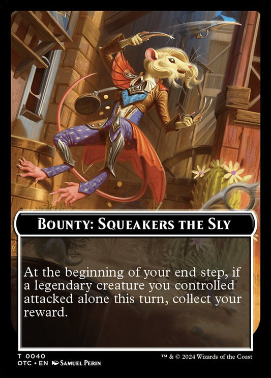 Bounty: Squeakers the Sly // Wanted! (Outlaws of Thunder Junction Commander Tokens)
